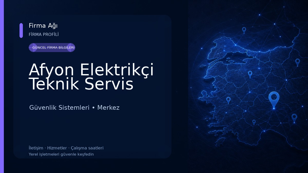 Afyon Elektrikçi Teknik Servis