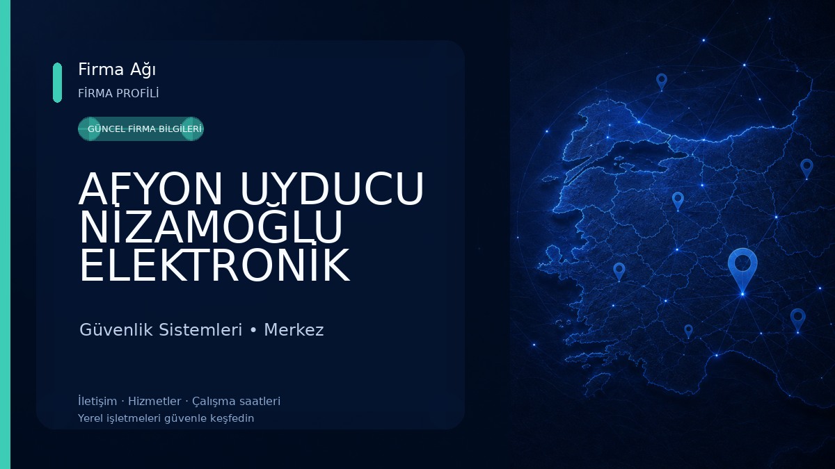 AFYON UYDUCU NİZAMOĞLU ELEKTRONİK Güvenlik Sistemleri