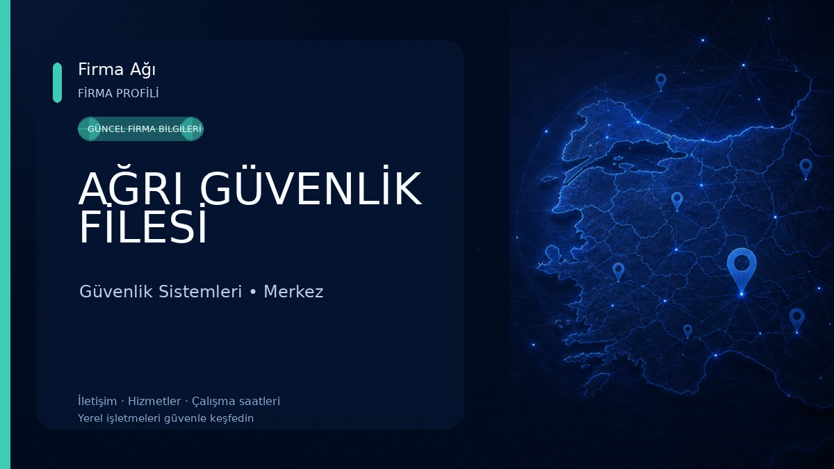 AĞRI GÜVENLİK FİLESİ Güvenlik Sistemleri