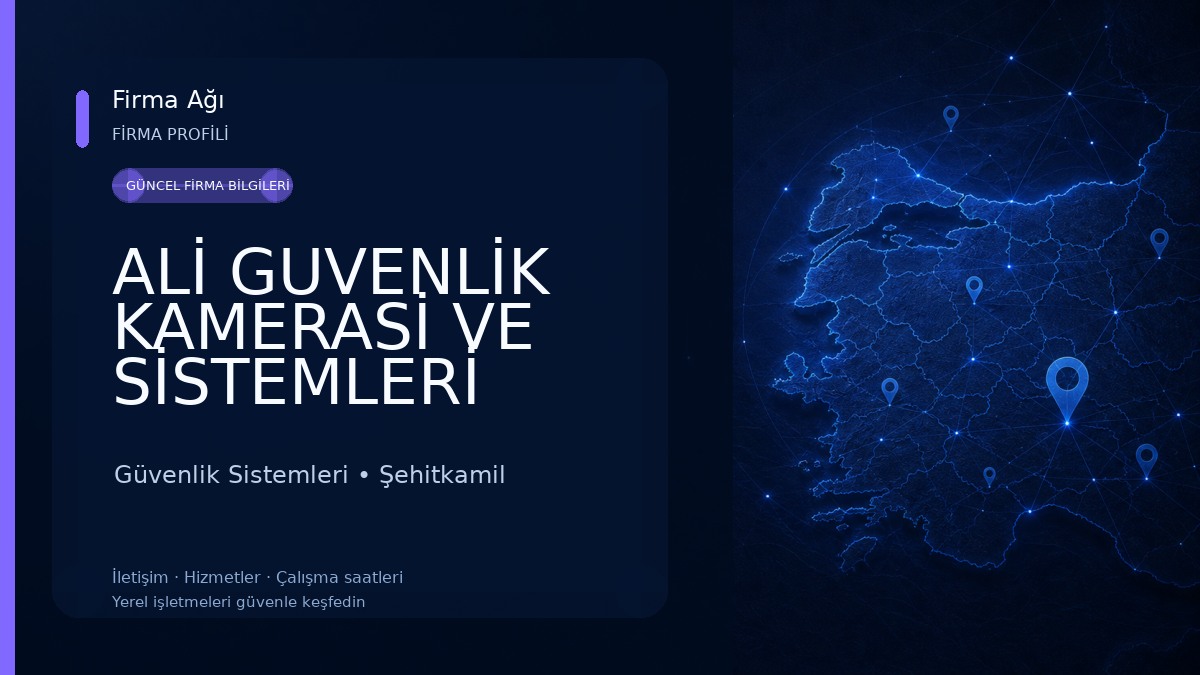 ALİ GUVENLİK KAMERASİ VE SİSTEMLERİ Güvenlik Sistemleri