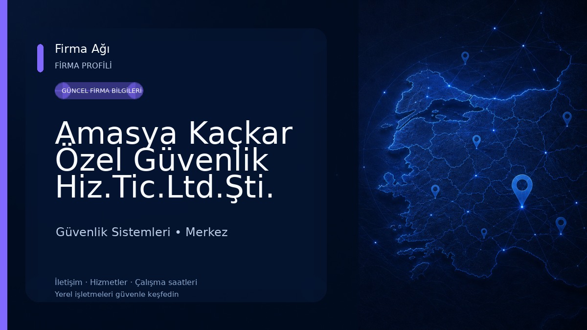 Amasya Kaçkar Özel Güvenlik Hiz.Tic.Ltd.Şti. Güvenlik Sistemleri