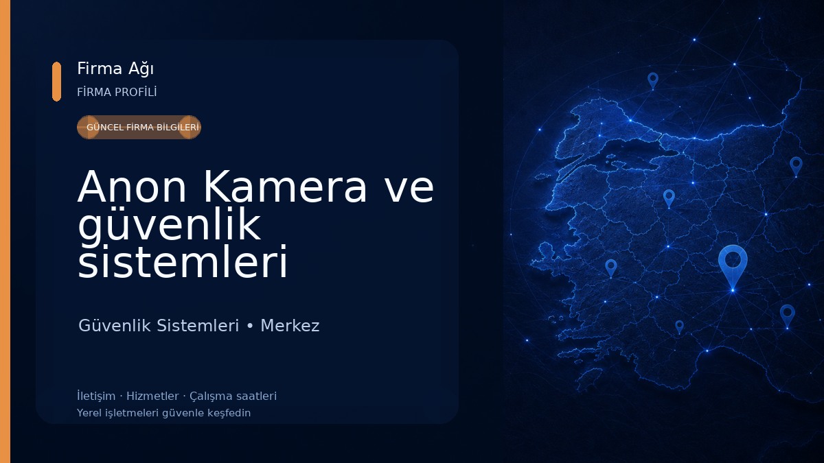Anon Kamera ve güvenlik sistemleri Güvenlik Sistemleri