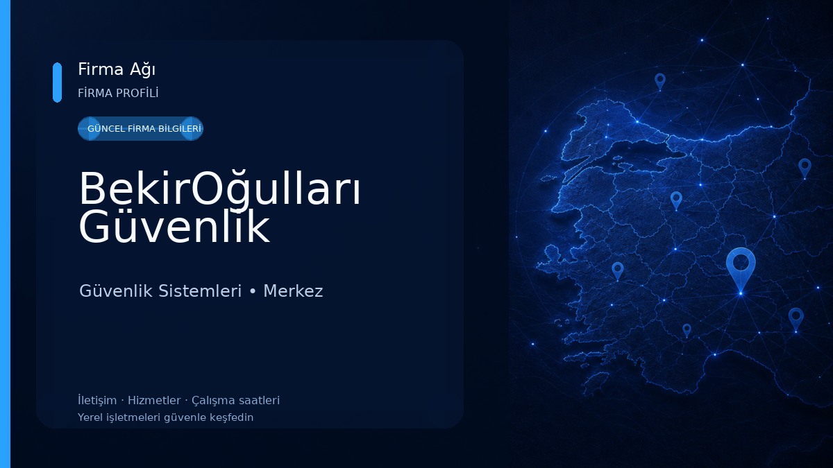 BekirOğulları Güvenlik Güvenlik Sistemleri