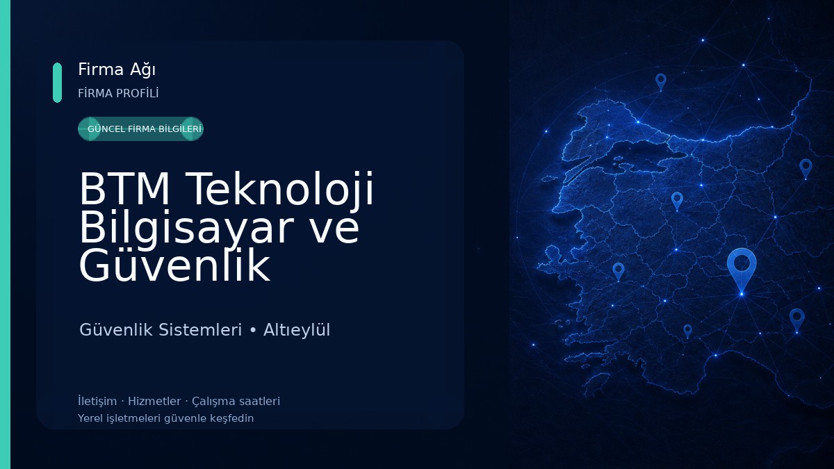 BTM Teknoloji Bilgisayar ve Güvenlik Sistemleri San.Tic.Ltd.Şti. Güvenlik Sistemleri