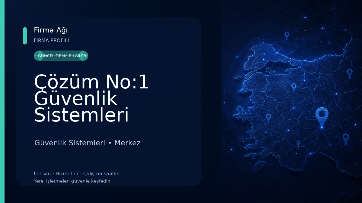 Çözüm No:1 Güvenlik Sistemleri 