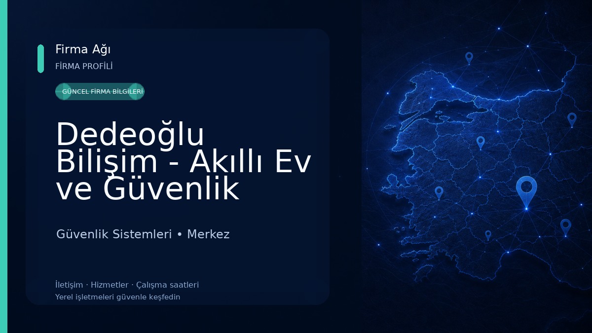 Dedeoğlu Bilişim - Akıllı Ev ve Güvenlik Sistemleri Güvenlik Sistemleri