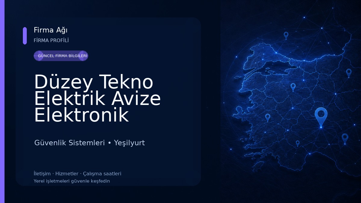 Düzey Tekno Elektrik Avize Elektronik AUDİO Görüntülü Diafon Yetkili servis