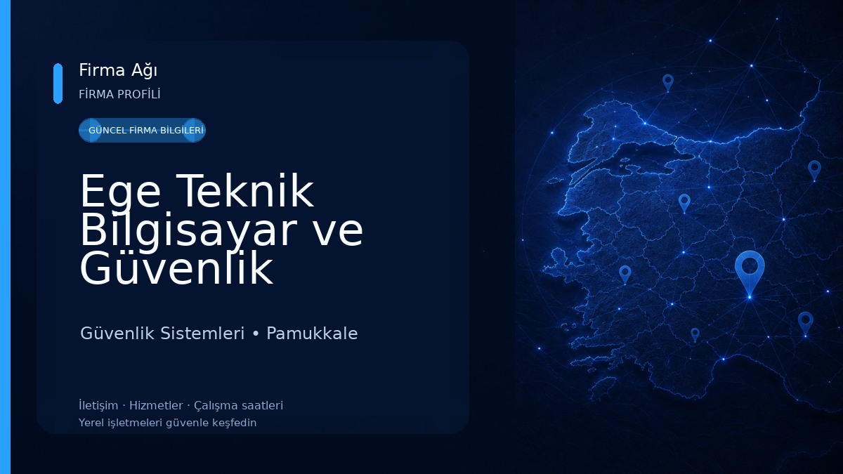 Ege Teknik Bilgisayar ve Güvenlik Sistemleri Güvenlik Sistemleri
