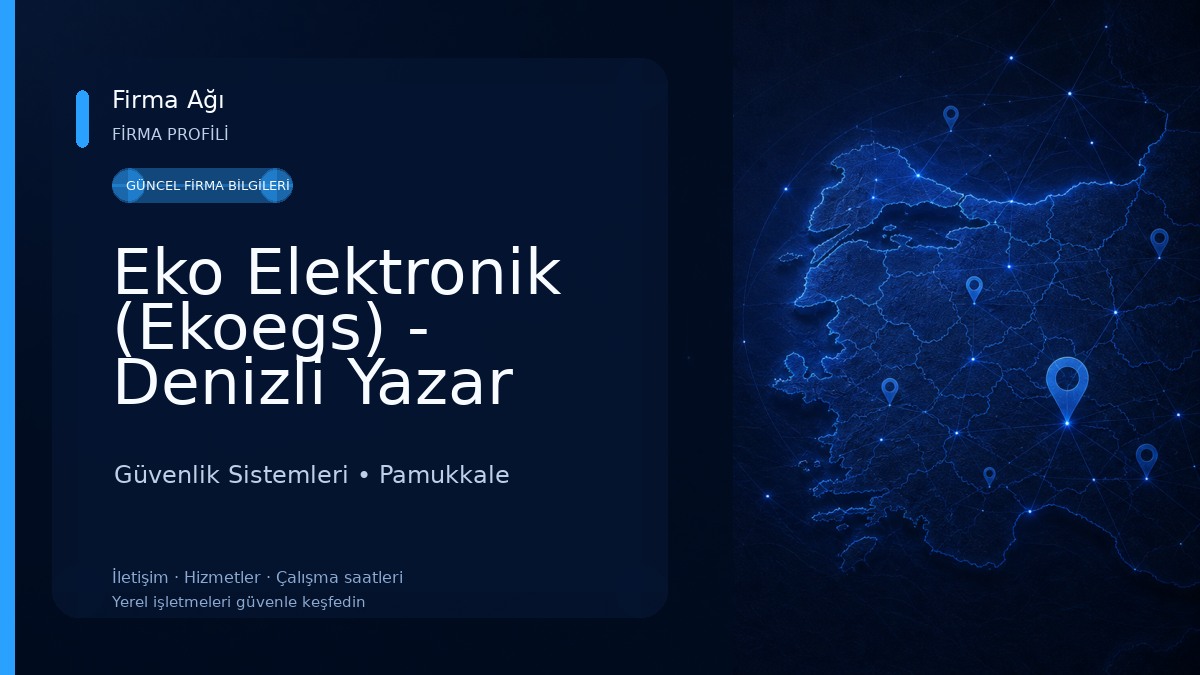Eko Elektronik (Ekoegs) - Denizli Yazar Kasa