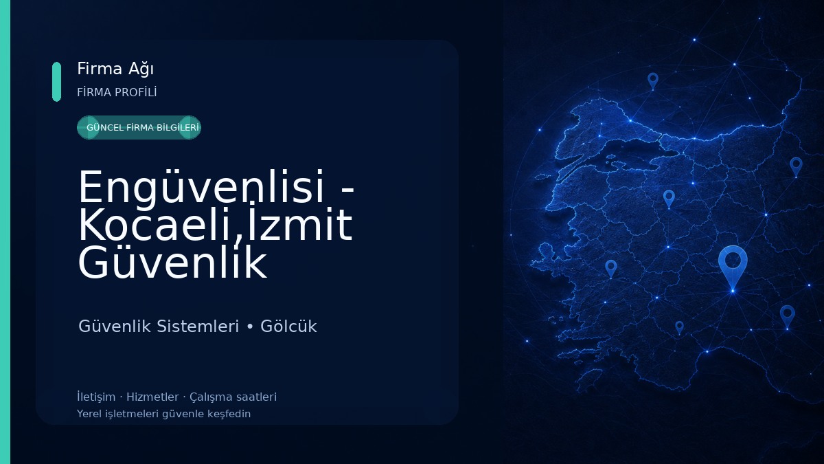 Engüvenlisi - Kocaeli,İzmit Güvenlik Kamera ve Alarm Sistemleri Güvenlik Sistemleri