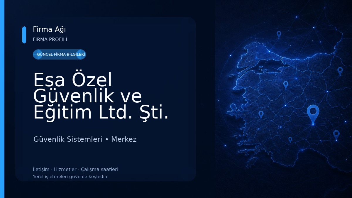 Esa Özel Güvenlik ve Eğitim Ltd. Şti. Güvenlik Sistemleri