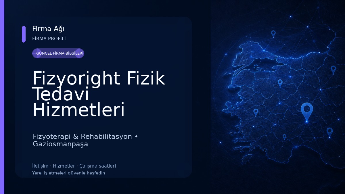 Fizyoright Fizik Tedavi Hizmetleri Fizyoterapi & Rehabilitasyon
