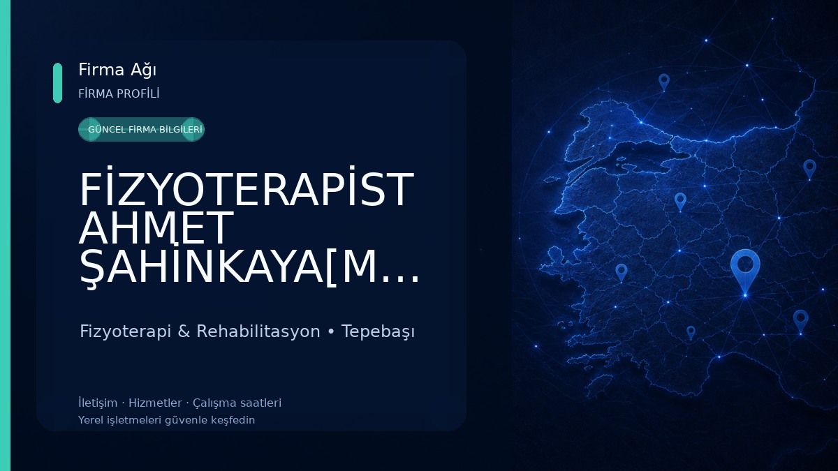 FİZYOTERAPİST AHMET ŞAHİNKAYA[MANUEL TERAPİ & REFORMER PİLATES] Fizyoterapi & Rehabilitasyon