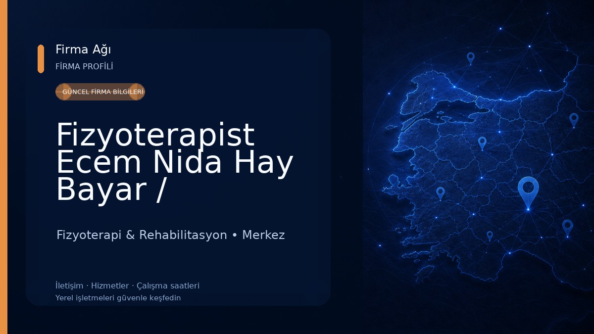 Fizyoterapist Ecem Nida Hay Bayar / Fizyoterapi & Reformer Pilates Fizyoterapi & Rehabilitasyon