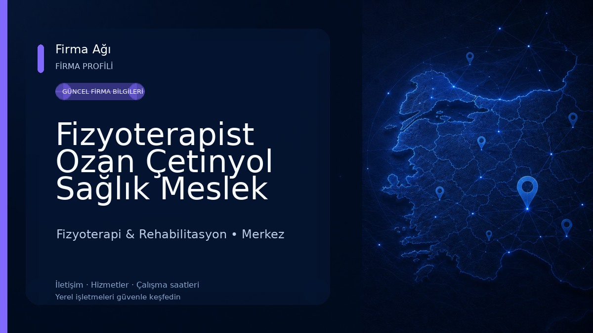 Fizyoterapist Ozan Çetinyol Sağlık Meslek Hizmet Birimi 
