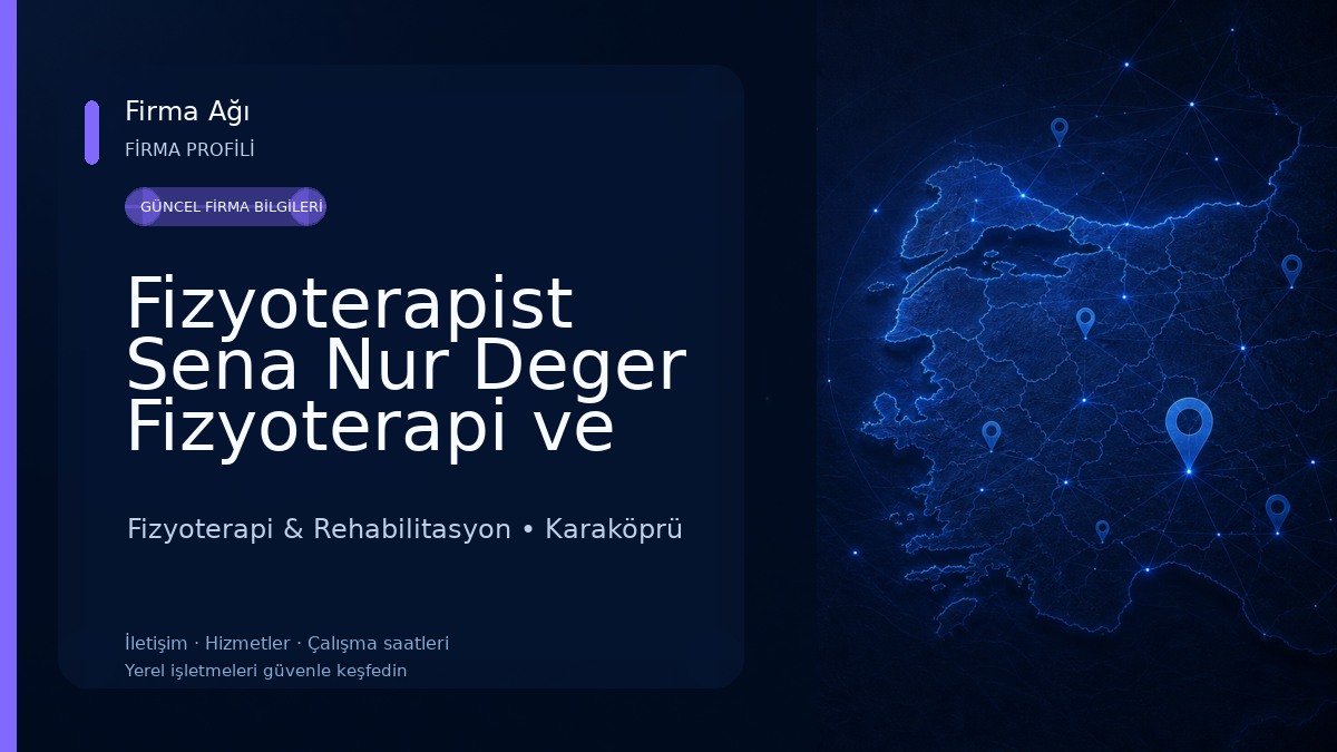Fizyoterapist Sena Nur Deger Fizyoterapi ve Danışmanlık Merkezi