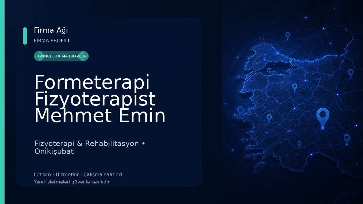 Formeterapi Fizyoterapist Mehmet Emin Sığındım Fizyoterapi & Rehabilitasyon