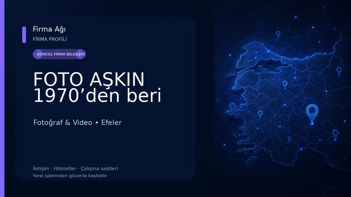 FOTO AŞKIN 1970’den beri Fotoğraf & Video