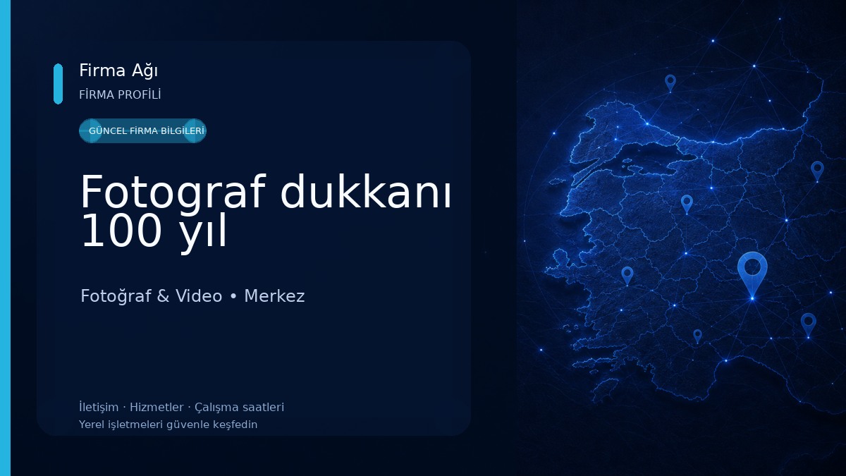 Fotograf dukkanı 100 yıl Fotoğraf & Video
