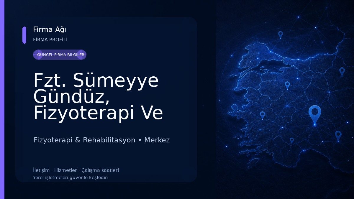 Fzt. Sümeyye Gündüz, Fizyoterapi Ve Rehabilitasyon Fizyoterapi & Rehabilitasyon