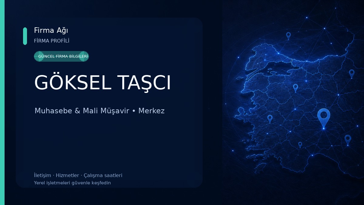 GÖKSEL TAŞCI Muhasebe & Mali Müşavir