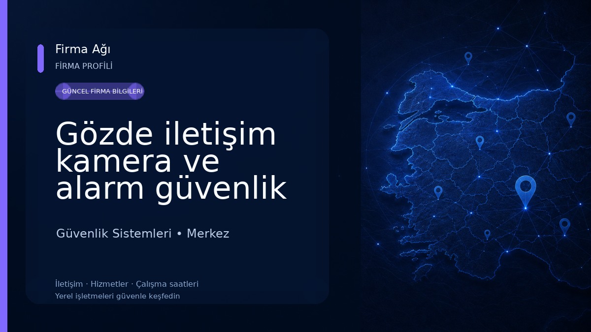 Gözde iletişim kamera ve alarm güvenlik sistemleri yangın alarm sistemleri Güvenlik Sistemleri