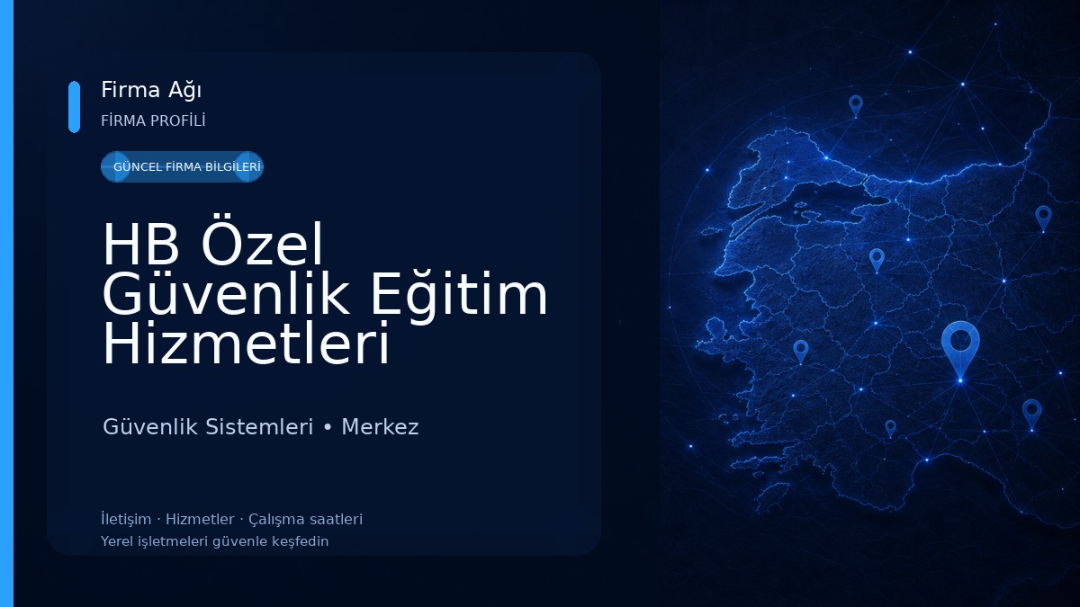 HB Özel Güvenlik Eğitim Hizmetleri Güvenlik Sistemleri