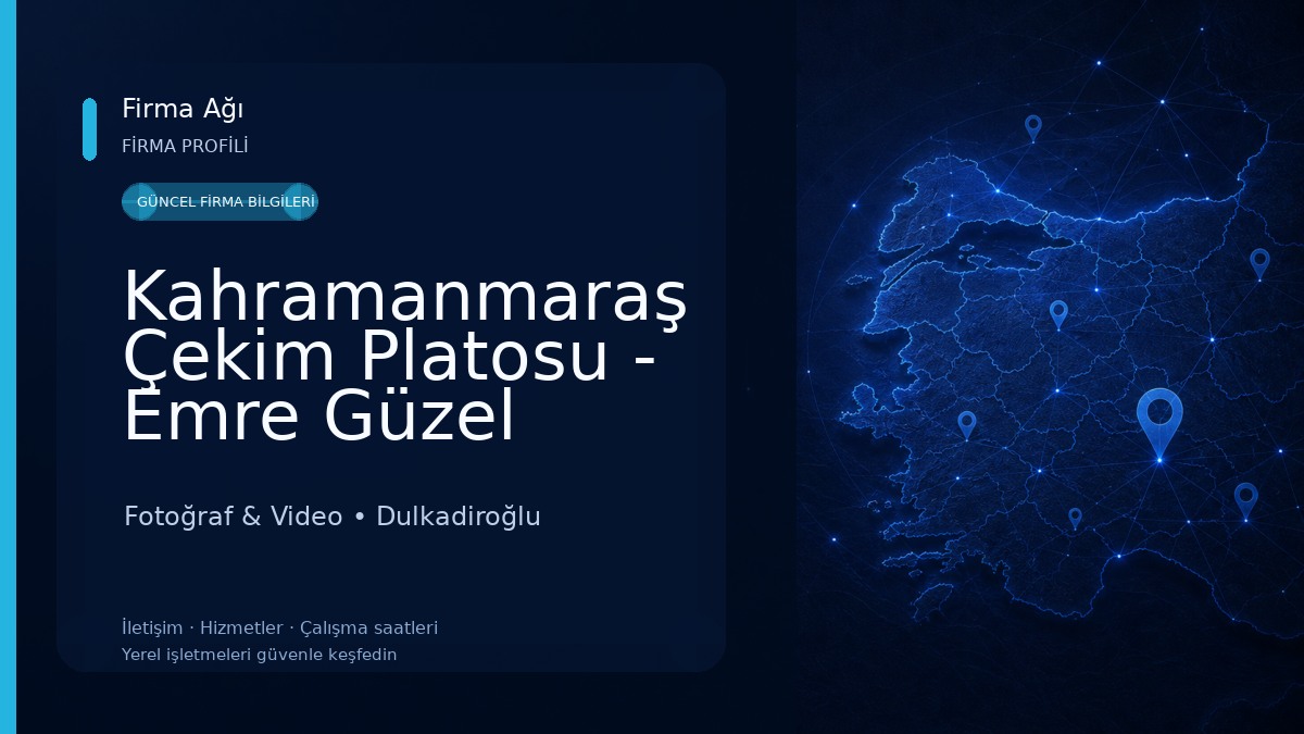 Kahramanmaraş Çekim Platosu - Emre Güzel Fotoğraf & Video