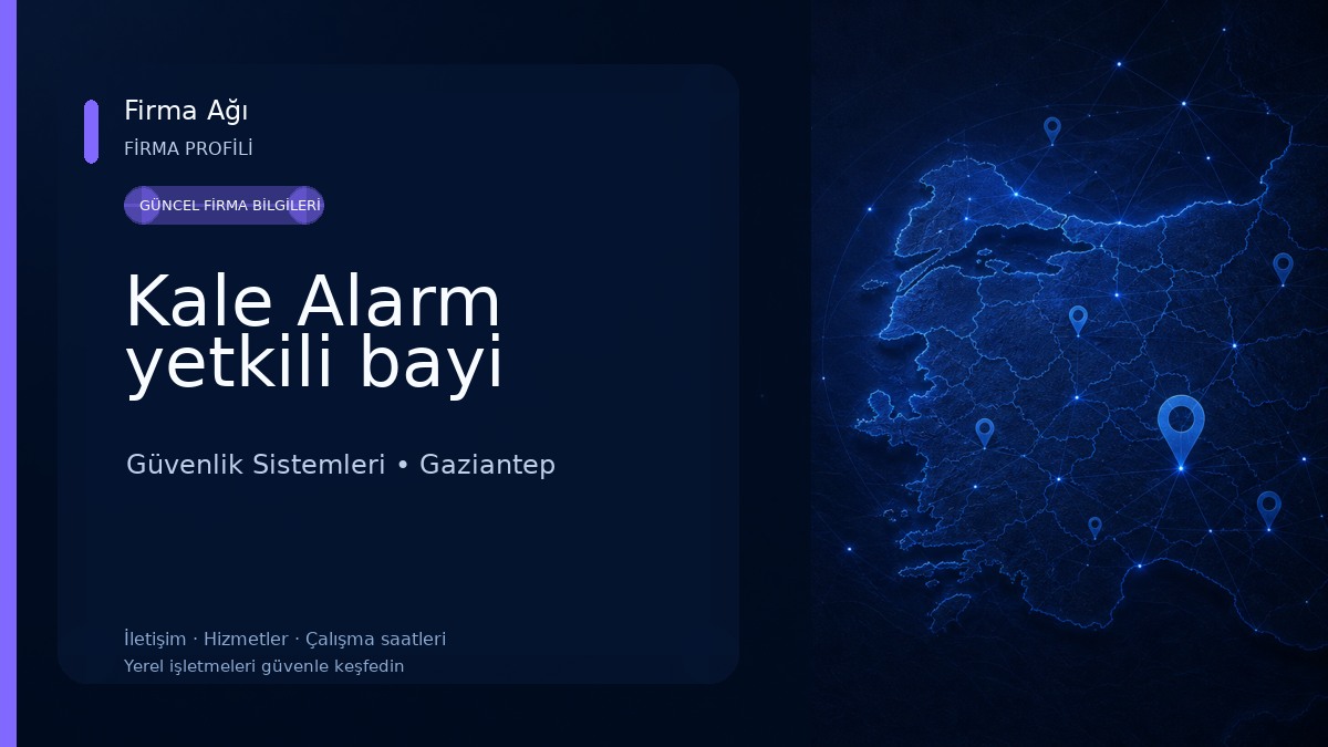 Kale Alarm yetkili bayi Güvenlik Sistemleri