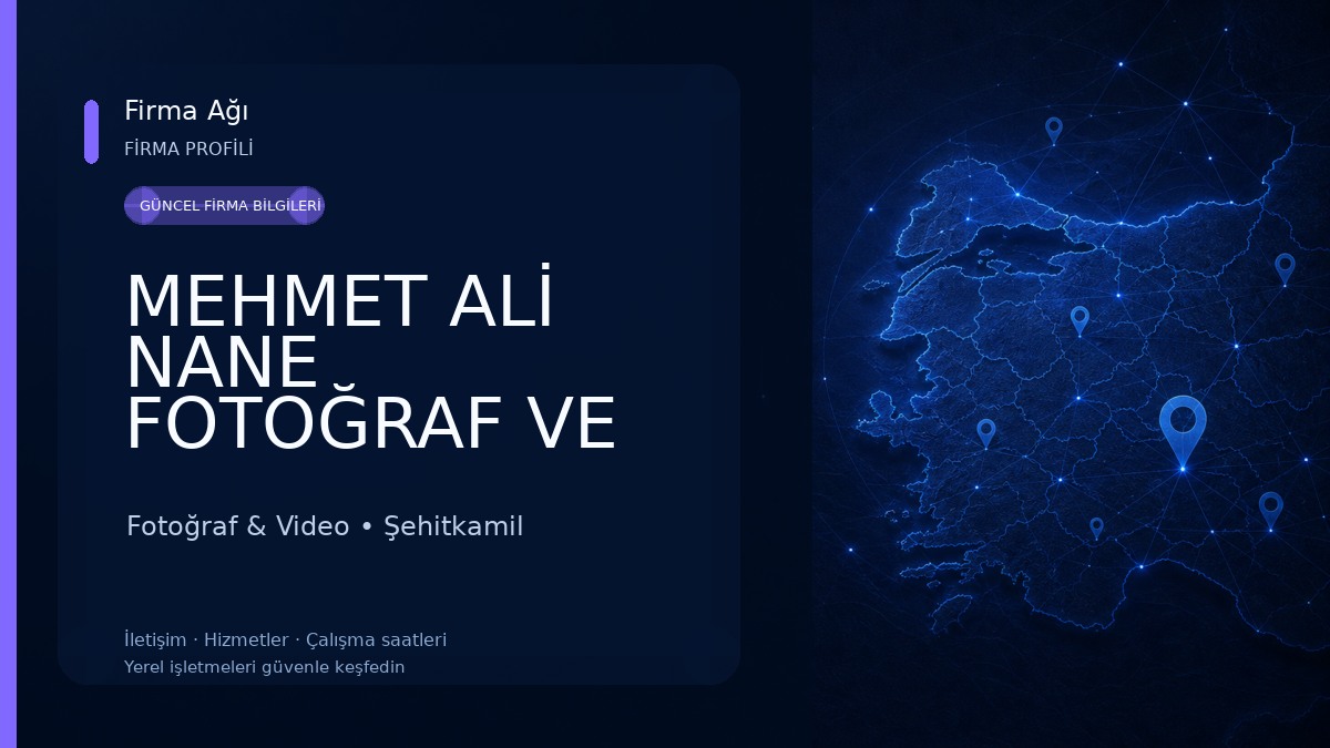 MEHMET ALİ NANE FOTOĞRAF VE VIDEO Fotoğraf & Video
