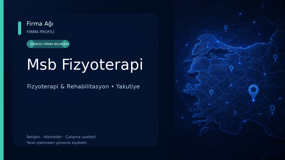Msb Fizyoterapi Fizyoterapi & Rehabilitasyon