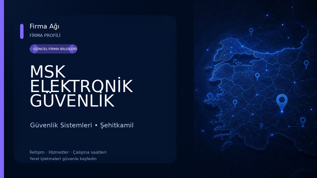 MSK ELEKTRONİK GÜVENLİK SİSTEMLERİ Güvenlik Sistemleri