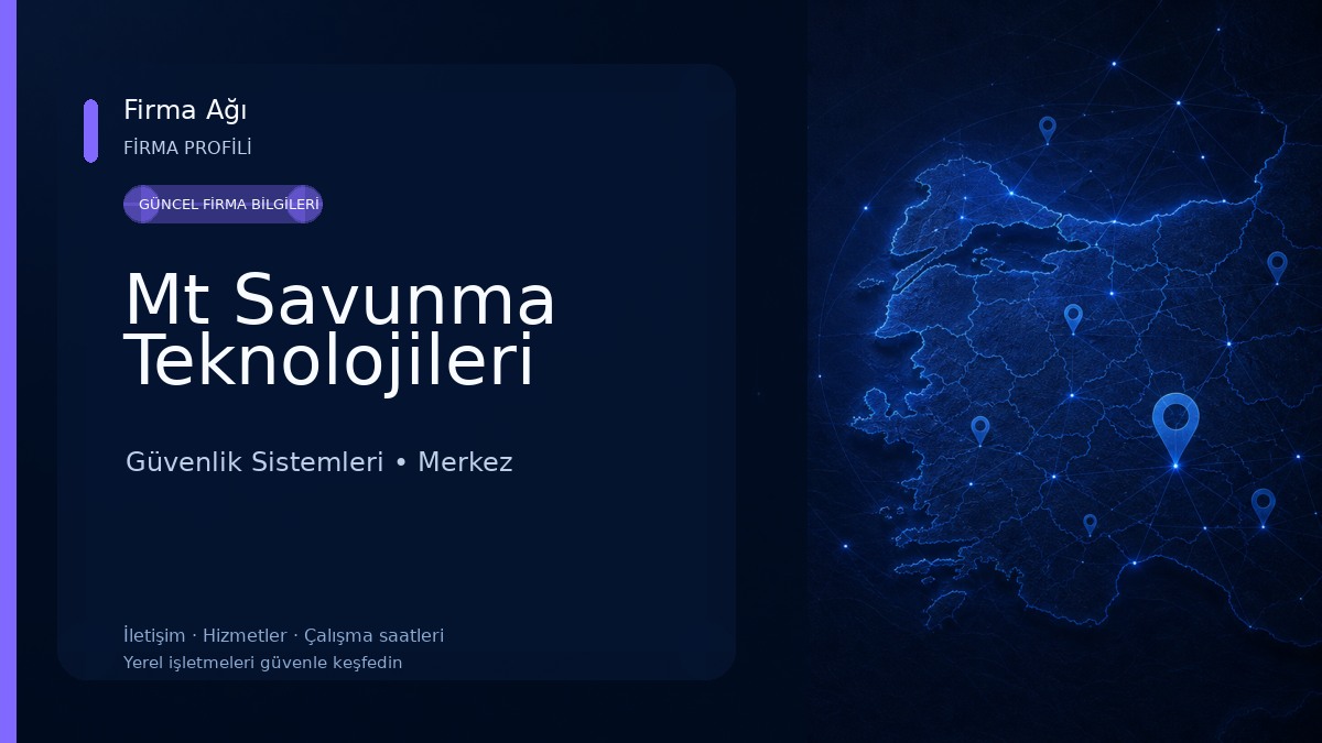 Mt Savunma Teknolojileri Güvenlik Sistemleri