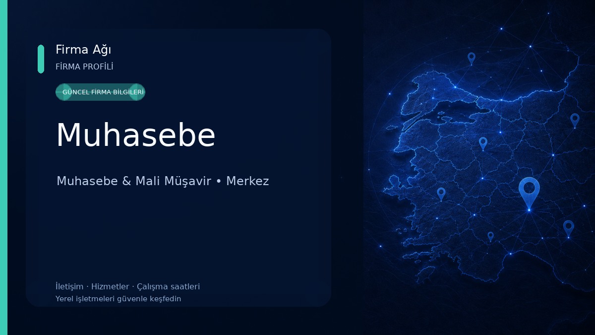Muhasebe Muhasebe & Mali Müşavir