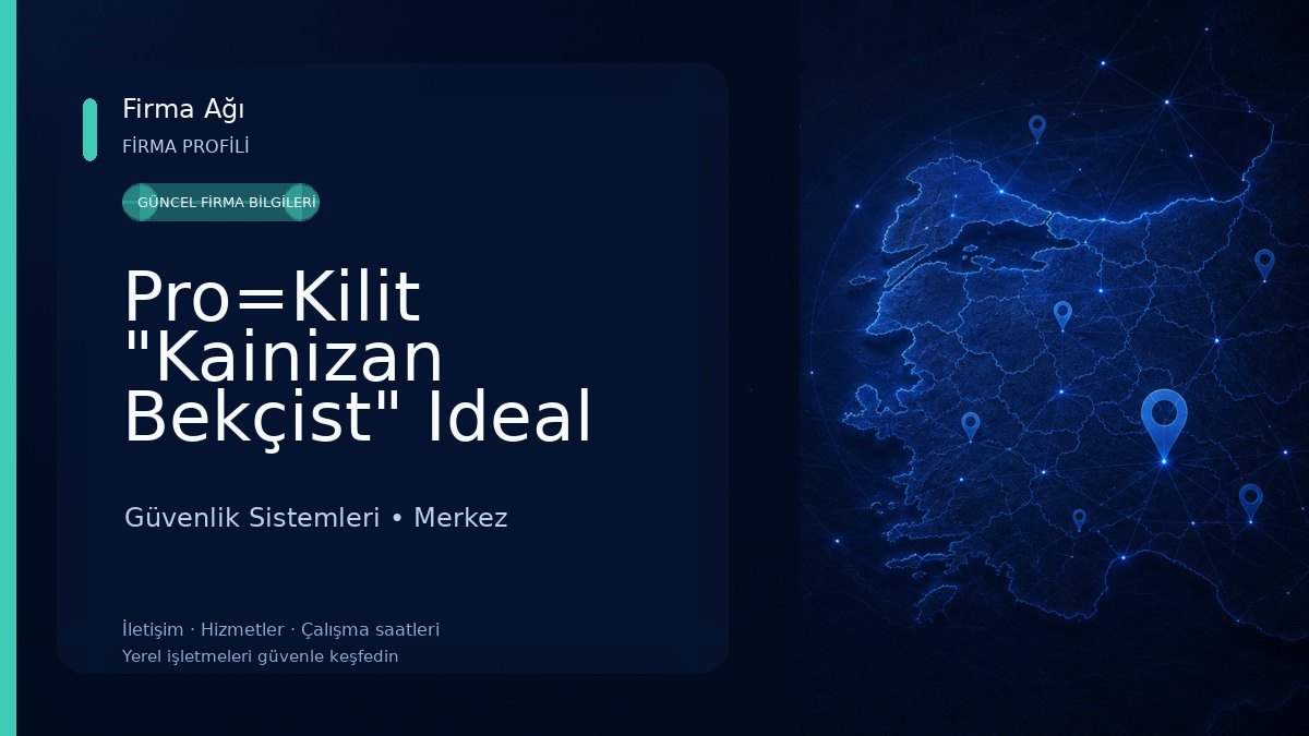 Pro=Kilit "Kainizan Bekçist" Ideal Güvenlik Sistemleri