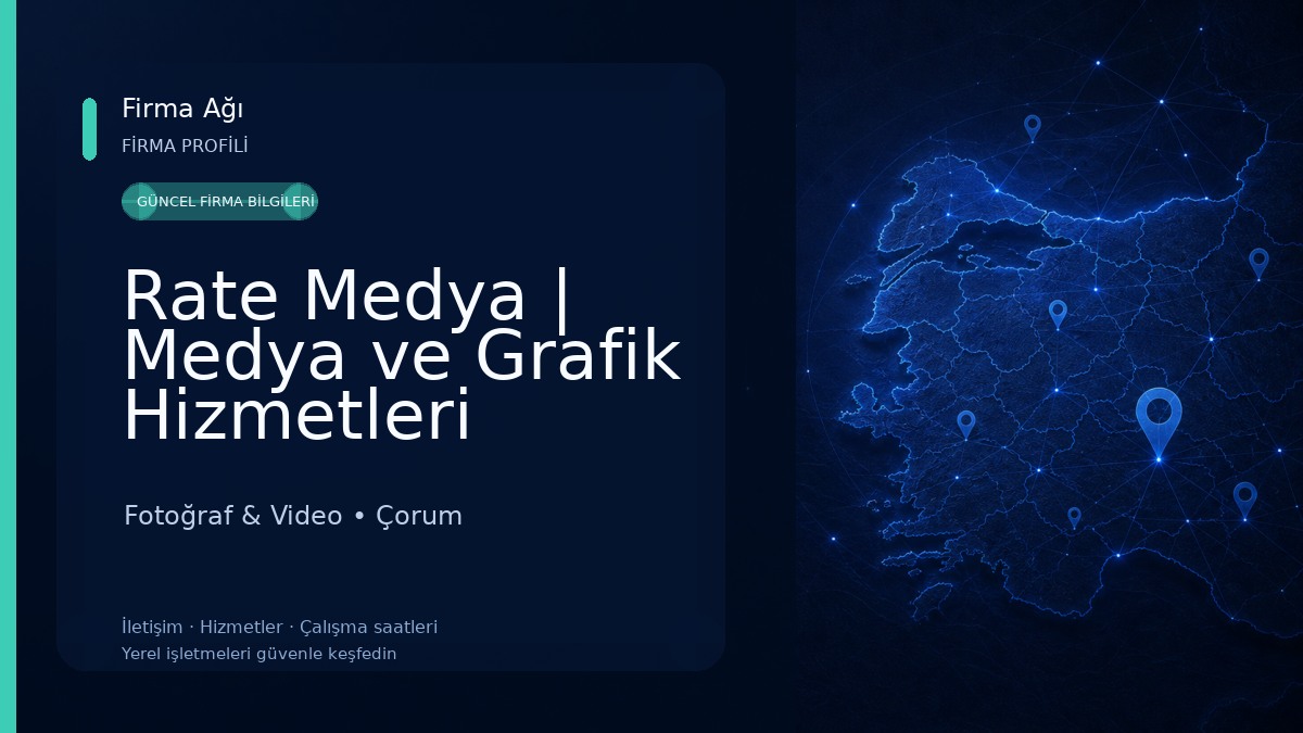 Rate Medya | Medya ve Grafik Hizmetleri Fotoğraf & Video