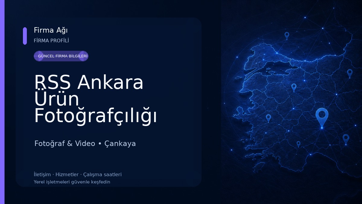 RSS Ankara Ürün Fotoğrafçılığı Fotoğraf & Video