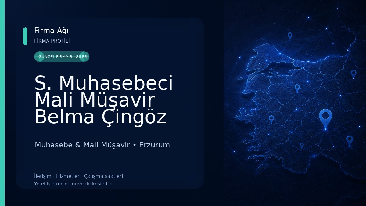 S. Muhasebeci Mali Müşavir Belma Çingöz 