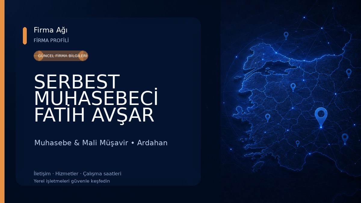 SERBEST MUHASEBECİ FATİH AVŞAR Muhasebe & Mali Müşavir