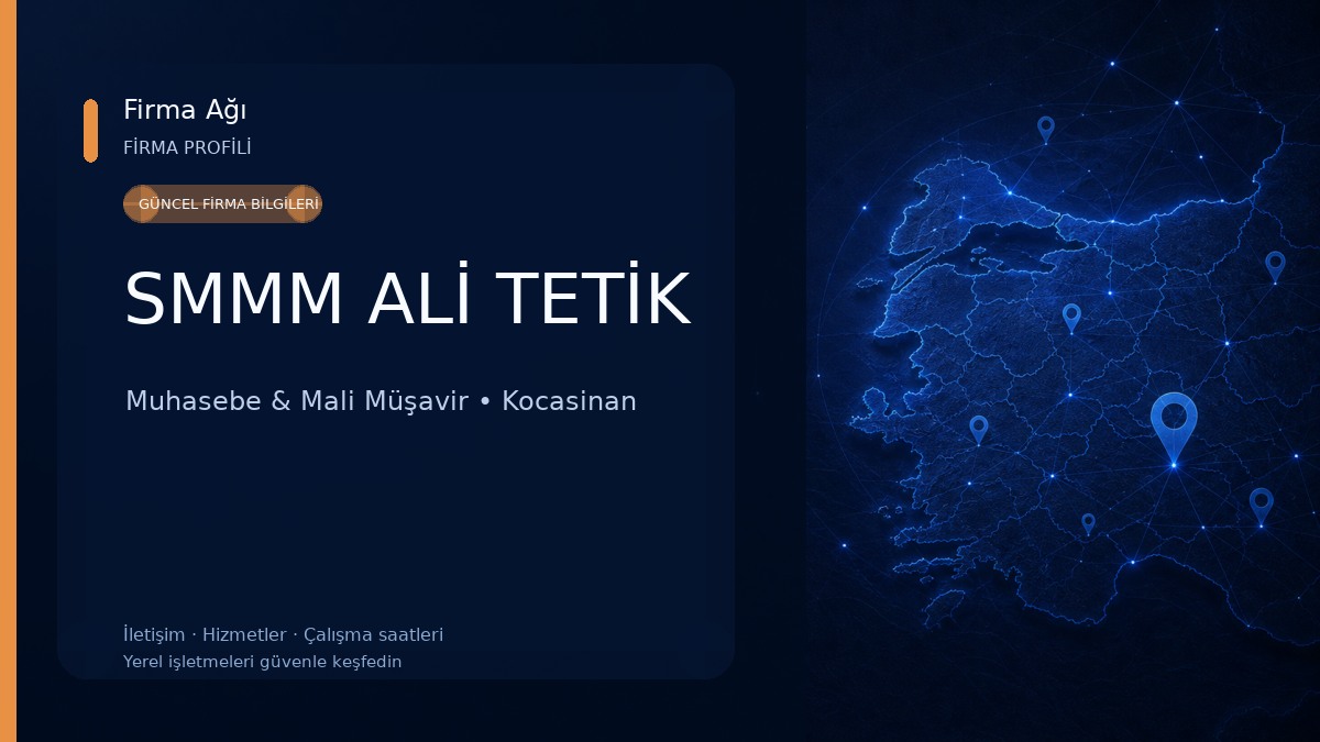 SMMM ALİ TETİK Muhasebe & Mali Müşavir