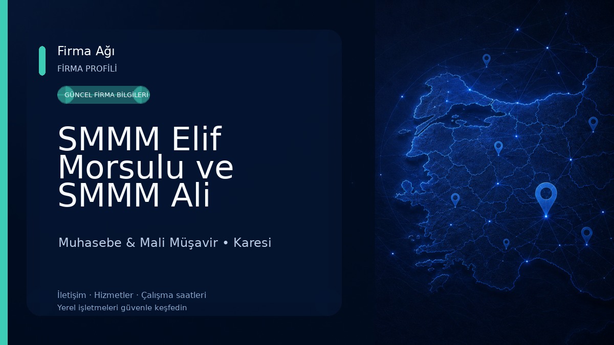 SMMM Elif Morsulu ve SMMM Ali Osman Eser Muhasebe & Mali Müşavir