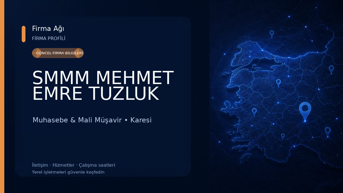 SMMM MEHMET EMRE TUZLUK Muhasebe & Mali Müşavir