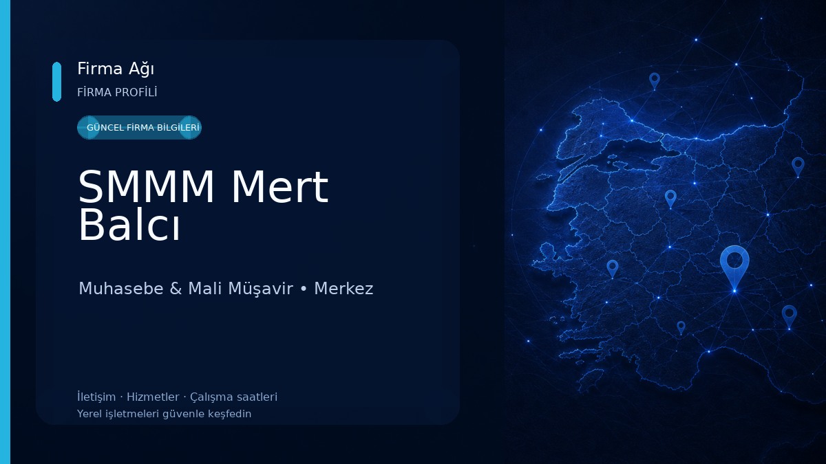 SMMM Mert Balcı Muhasebe & Mali Müşavir
