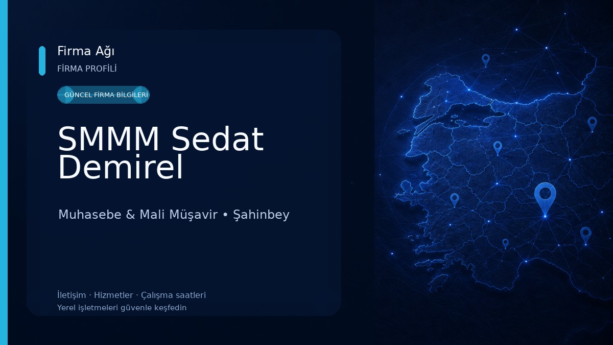 SMMM Sedat Demirel Muhasebe & Mali Müşavir