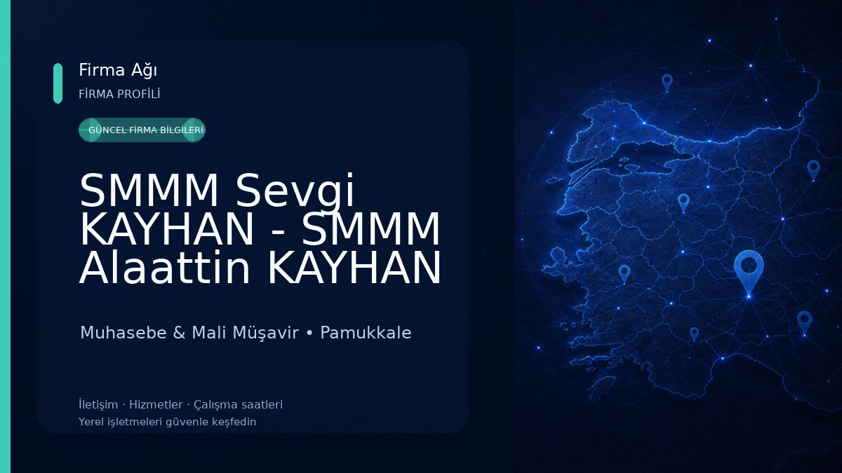 SMMM Sevgi KAYHAN - SMMM Alaattin KAYHAN Muhasebe & Mali Müşavir