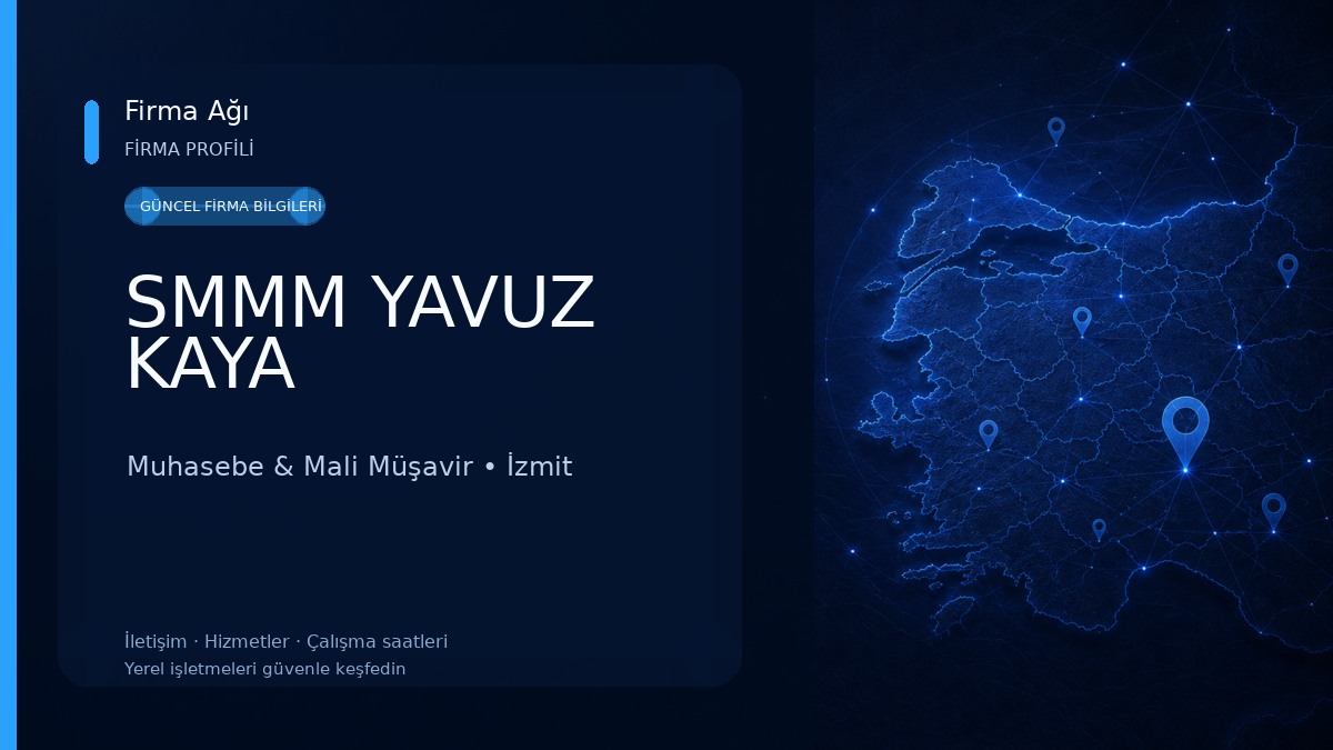 SMMM YAVUZ KAYA Muhasebe & Mali Müşavir