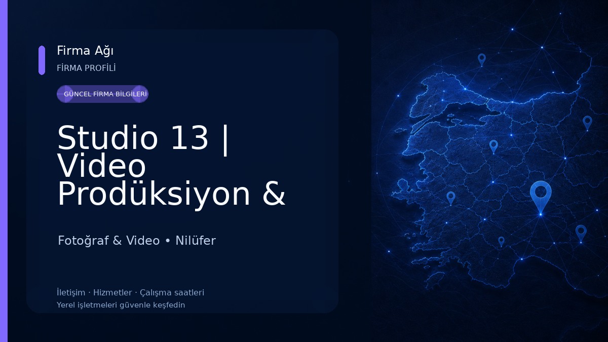Studio 13 | Video Prodüksiyon & Fotoğraf Stüdyosu 