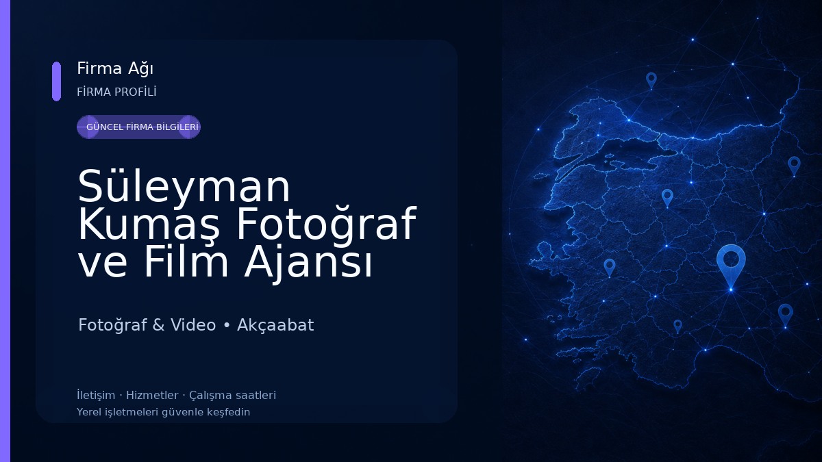Süleyman Kumaş Fotoğraf ve Film Ajansı Fotoğraf & Video