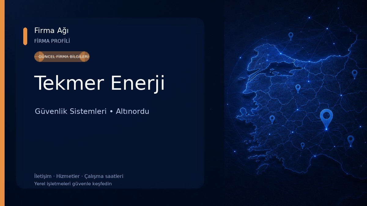 Tekmer Enerji Güvenlik Sistemleri