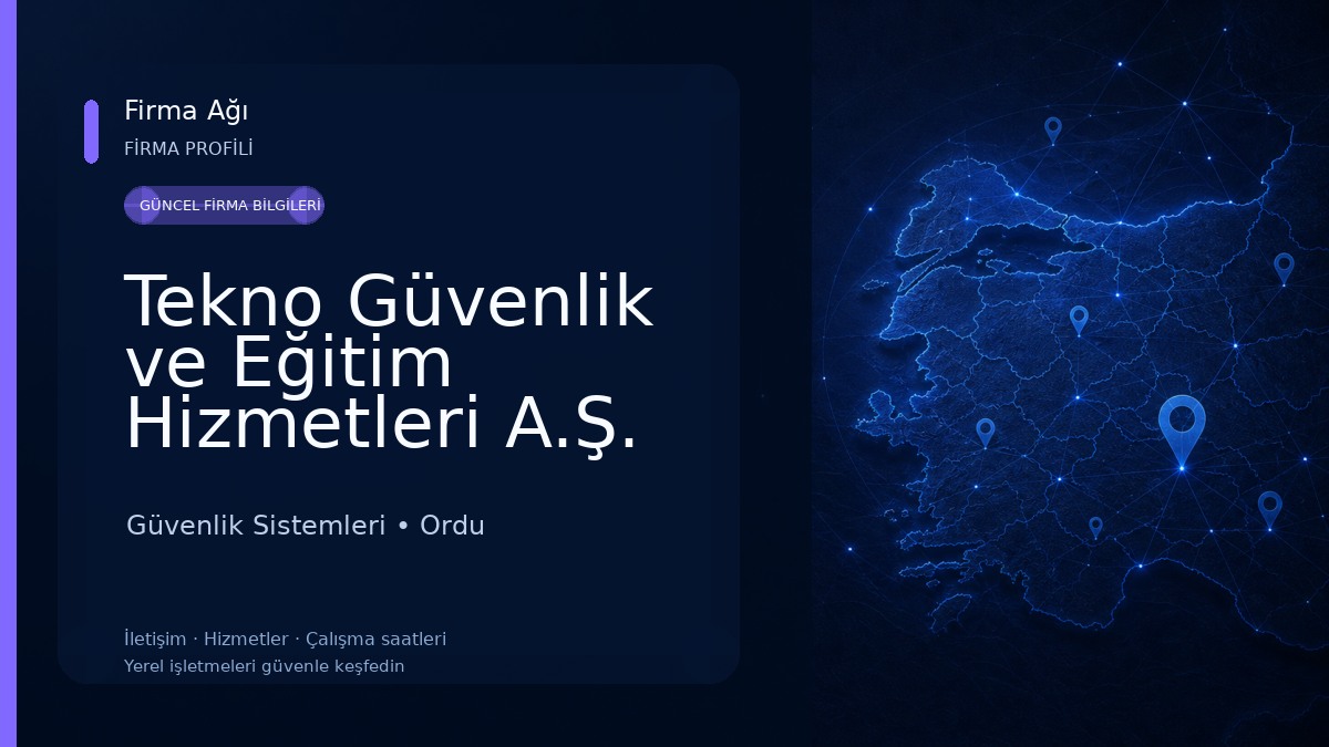 Tekno Güvenlik ve Eğitim Hizmetleri A.Ş. Güvenlik Sistemleri